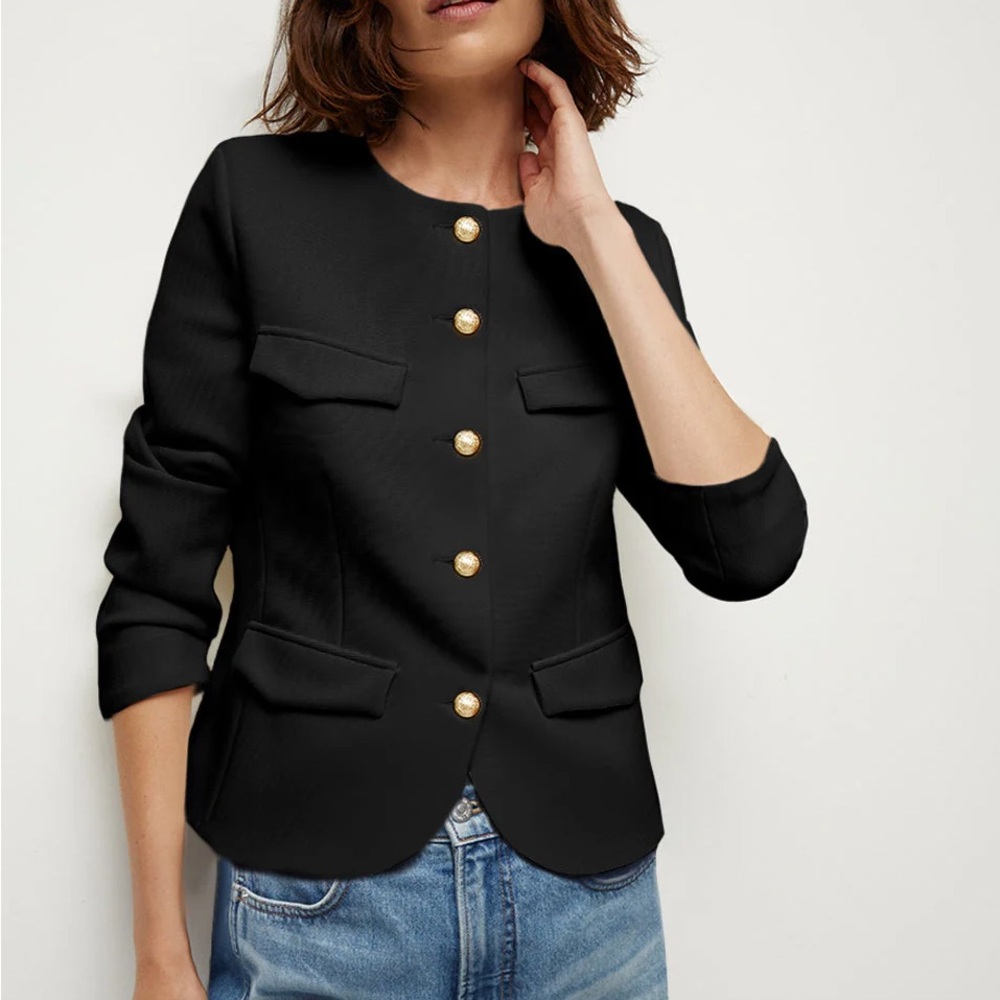 Veronica Beard Kensington Knit Jacket - Size M Black